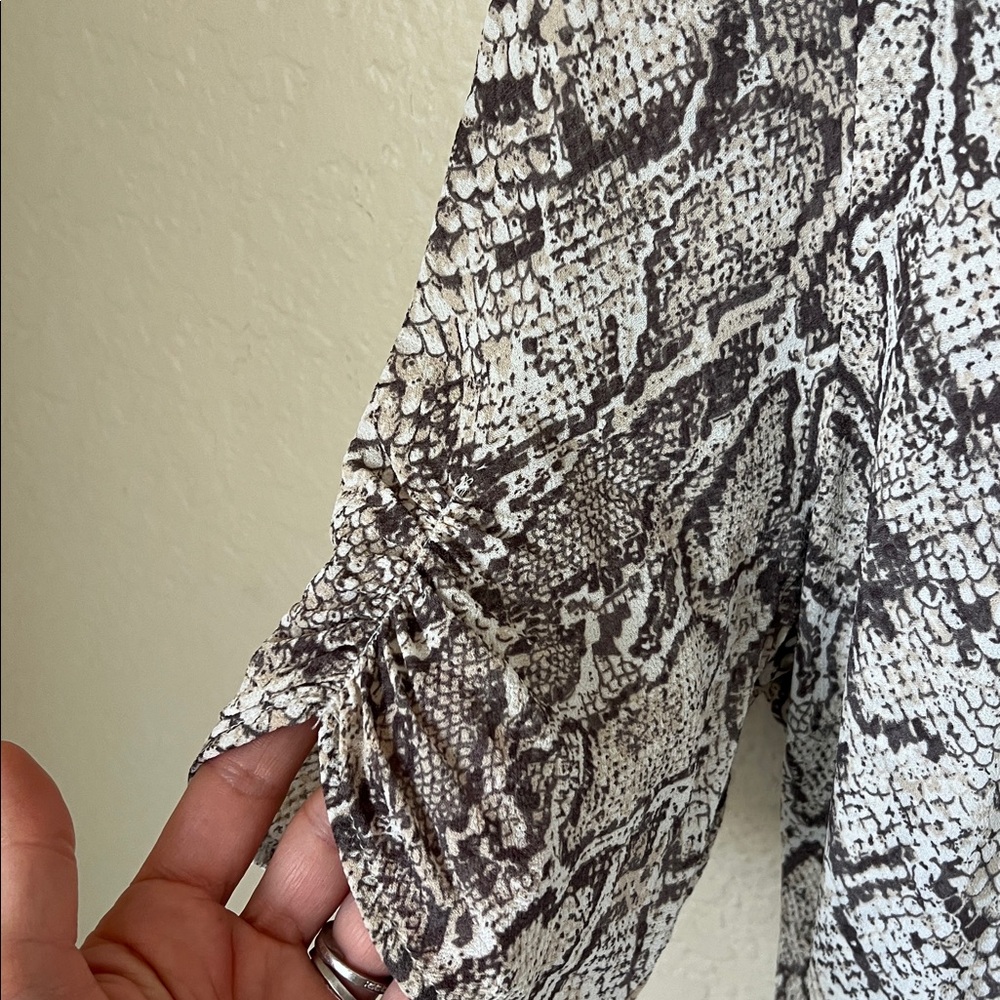 Reformation Monica Python Snake Mini Wrap Dress - image 6